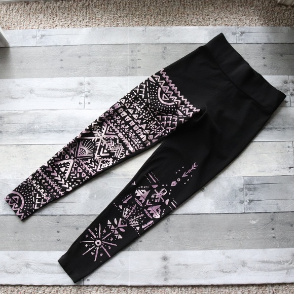 ASOS BLACK PRINTED LEGGINGS - SIZE 2 - Picture 4 of 8
